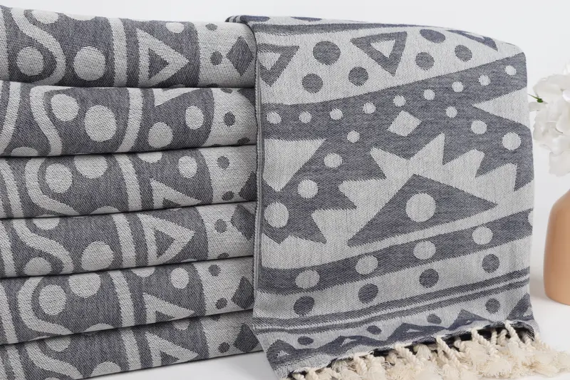 Turkish Towel Bulk, Personalized Gifts, Bridal Gifts, Custom Beach Towel, Travel towel, Gift For The Home Decor, 70x40 Cotton Round Pattern Towel - 3