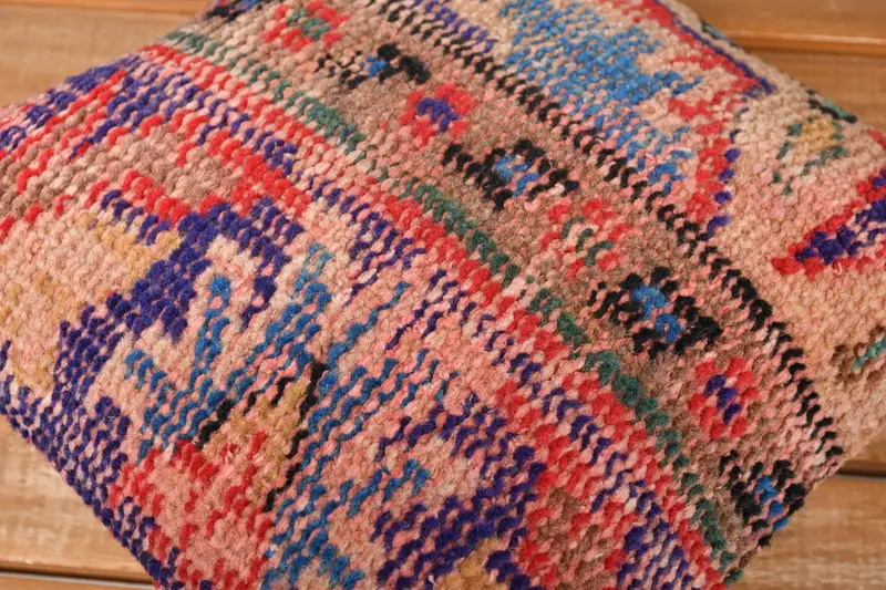 Turkish Pillow, Pillow Sham, Vintage Throw Cushion Cover, Turkish Kilim Pillow, 12x12 Blue Cushion, Antique Pillows, Ethnic Cushion - 3