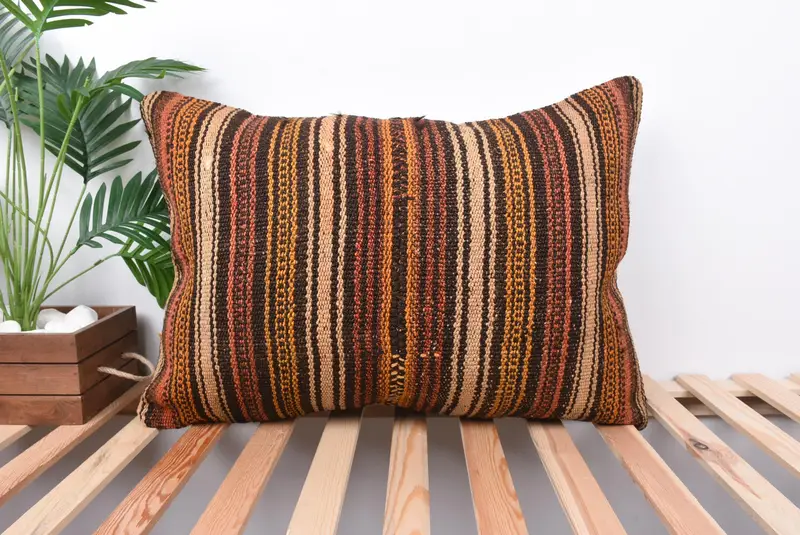 Comfy Throw Pillow Case, Throw Kilim Pillow, 20x28 Red Pillow Case, Pillow Case, Kilim Pillow Cover, Pillow for Sofa - 1