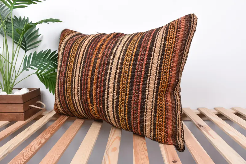 Comfy Throw Pillow Case, Throw Kilim Pillow, 20x28 Red Pillow Case, Pillow Case, Kilim Pillow Cover, Pillow for Sofa - 5