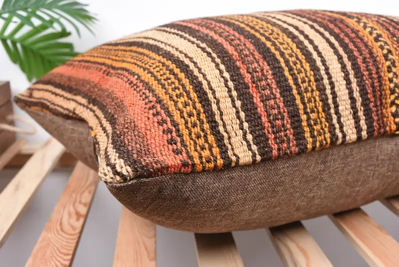 Comfy Throw Pillow Case, Throw Kilim Pillow, 20x28 Red Pillow Case, Pillow Case, Kilim Pillow Cover, Pillow for Sofa - 6