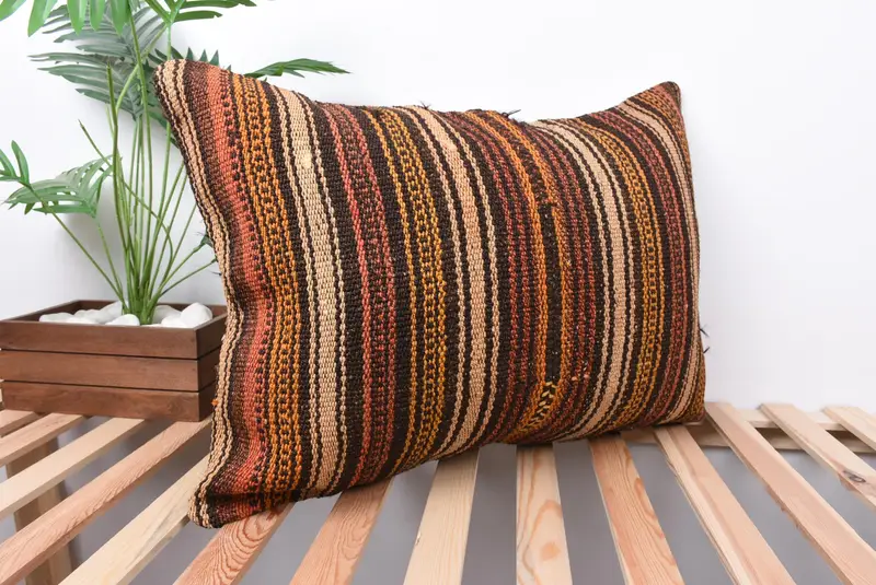 Comfy Throw Pillow Case, Throw Kilim Pillow, 20x28 Red Pillow Case, Pillow Case, Kilim Pillow Cover, Pillow for Sofa - 4
