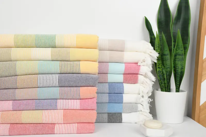 Bachelorette Gifts, Beach Bachelorette Party Decorations, 68x40 Cotton Striped Towel, Personalized Beach Towel, Quick-dry peshtemal, Christmas Gift - 2