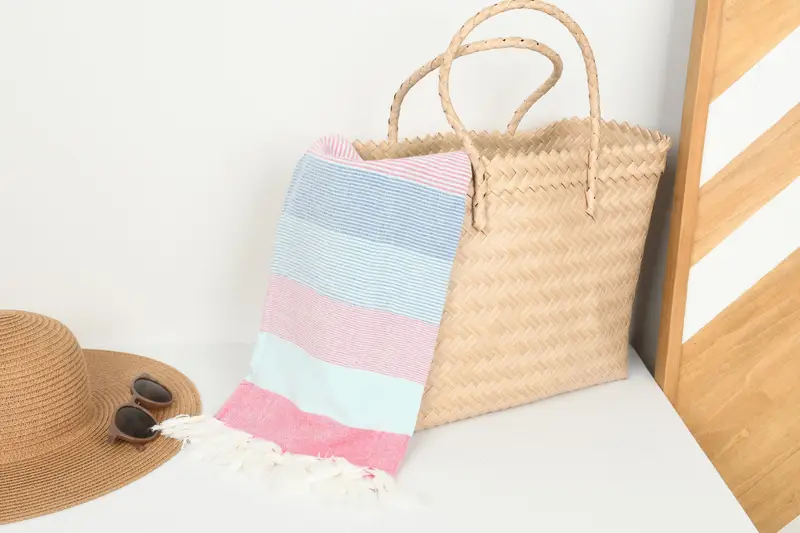 Bachelorette Gifts, Beach Bachelorette Party Decorations, 68x40 Cotton Striped Towel, Personalized Beach Towel, Quick-dry peshtemal, Christmas Gift - 7