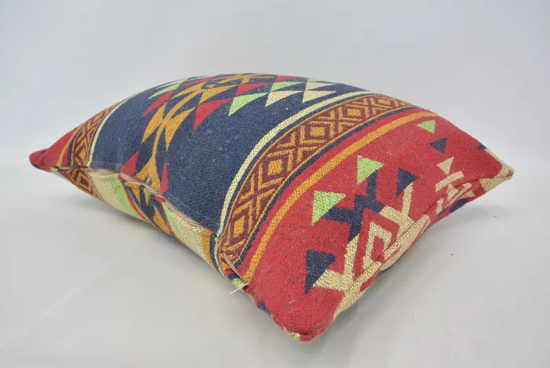 Boho Pillow Sham Cover, Cushion, 20x28 Green Cushion, Interior Designer Pillow, Kilim Pillow, Square Throw Pillow Sham, Bright Pillow - 6