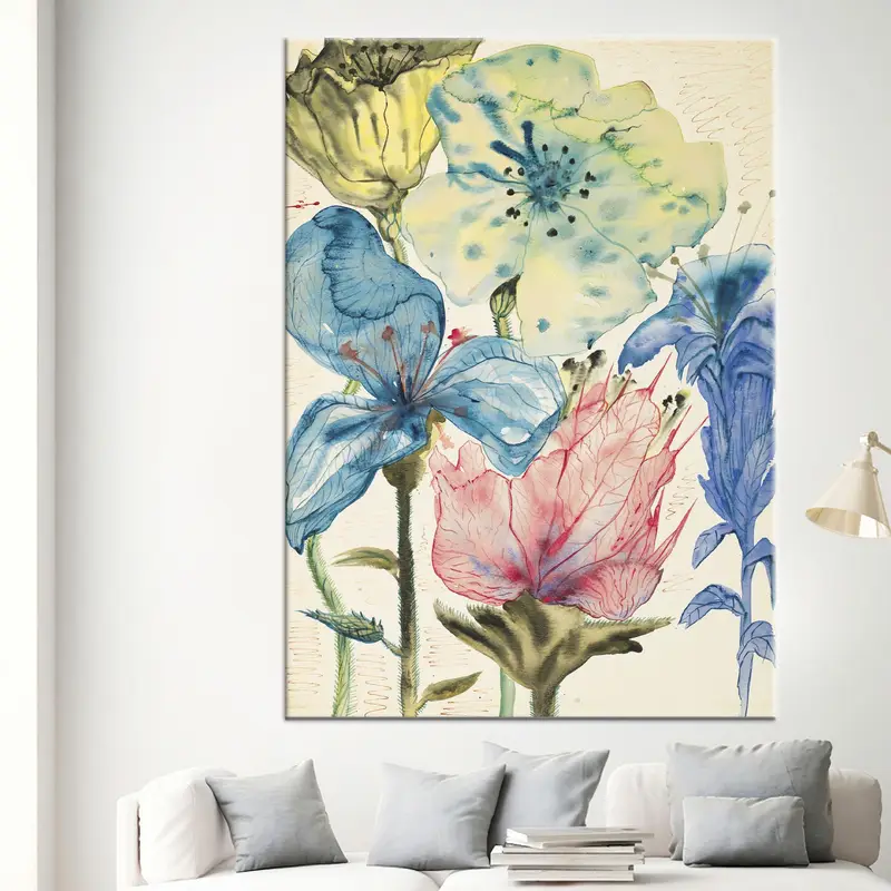 Salvador Dali Art, Dali Flowers Canvas, Abstract Flowers, Flowers Art Decor, Floral Artwork, Modern Canvas Art, Wall Hanging Art, - 4