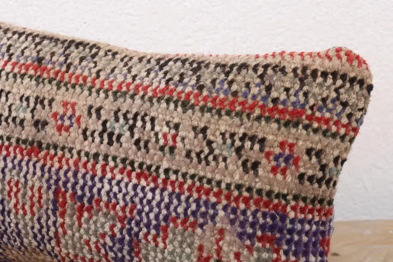 Cushion Case, Sofa Bolster Cushion Case, Aztec Pillow Cover, 8x16 Blue Cushion Cover, Bolster Cushion, Pillow for Sofa, Kilim Pillow, Turkish Pillow - 5