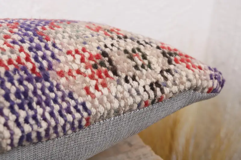 Cushion Case, Sofa Bolster Cushion Case, Aztec Pillow Cover, 8x16 Blue Cushion Cover, Bolster Cushion, Pillow for Sofa, Kilim Pillow, Turkish Pillow - 6