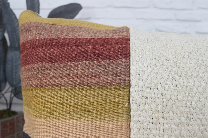 Yastık Kılıfı, 12x48 Beyaz Yastık Kapağı, Hediye Yastığı, Otantik Yastık Kılıfı, Vintage Kilim Yastığı, Kanepe için Yastık, Aztek Yastık Kılıfı - 5