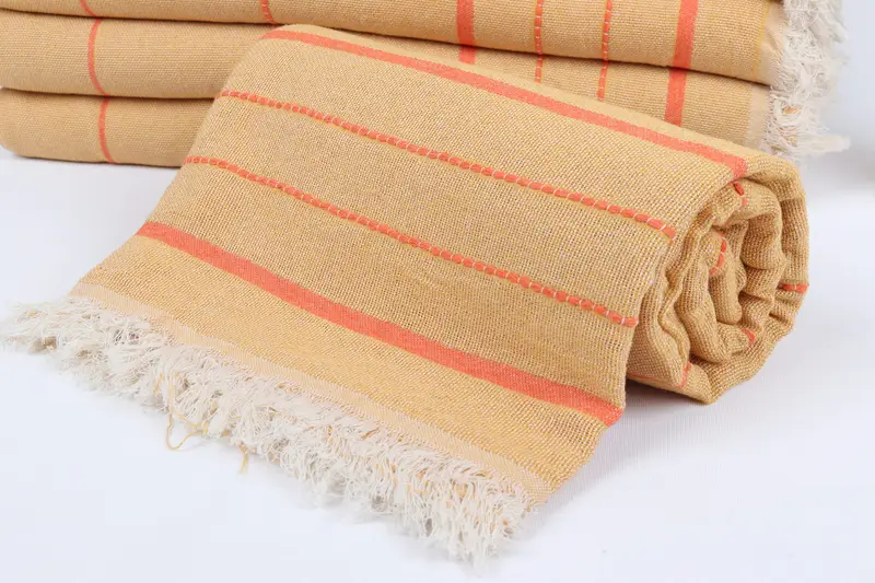 Monogram Turkish Towel, Handwoven Turkish bath towel, Organic Beach Towel, Bridal Gifts, Thin towel, Travel towel, 70x40 Cotton Striped Towel - 4