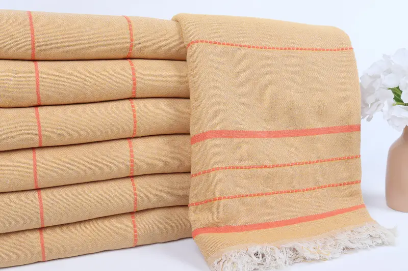 Monogram Turkish Towel, Handwoven Turkish bath towel, Organic Beach Towel, Bridal Gifts, Thin towel, Travel towel, 70x40 Cotton Striped Towel - 2