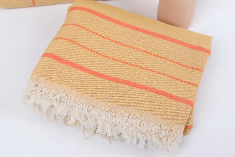 Monogram Turkish Towel, Handwoven Turkish bath towel, Organic Beach Towel, Bridal Gifts, Thin towel, Travel towel, 70x40 Cotton Striped Towel - 5