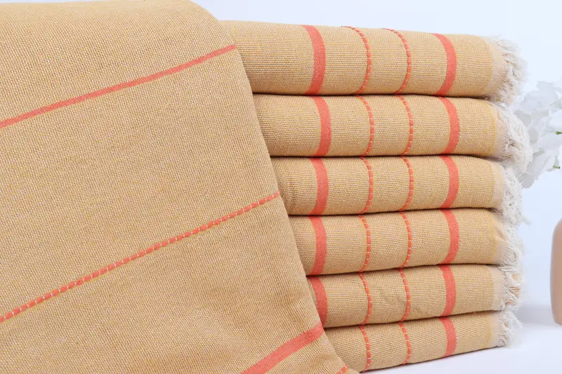 Monogram Turkish Towel, Handwoven Turkish bath towel, Organic Beach Towel, Bridal Gifts, Thin towel, Travel towel, 70x40 Cotton Striped Towel - 1