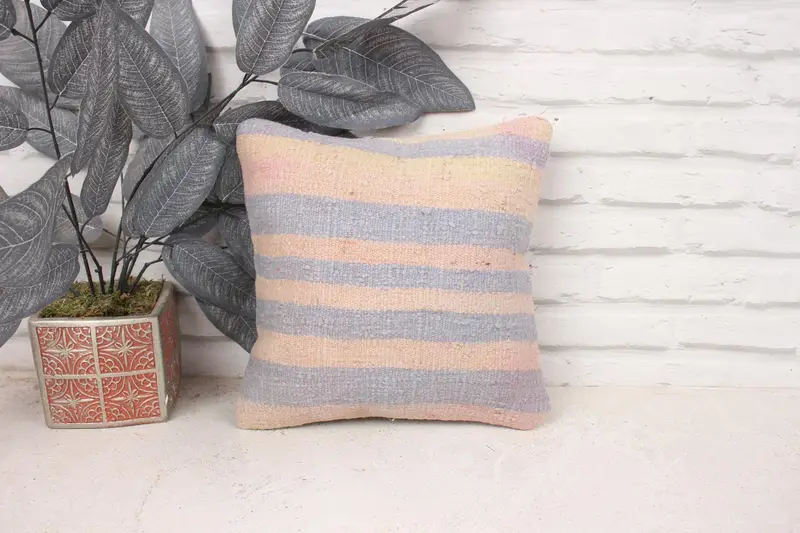 Interior Designer Pillow, Pillow for Couch, Turkish Kilim Pillow, Pillow Sham, Wholesale Pillow Cover, 12x12 Gray Cushion Cover - 1