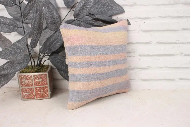 Interior Designer Pillow, Pillow for Couch, Turkish Kilim Pillow, Pillow Sham, Wholesale Pillow Cover, 12x12 Gray Cushion Cover - 3