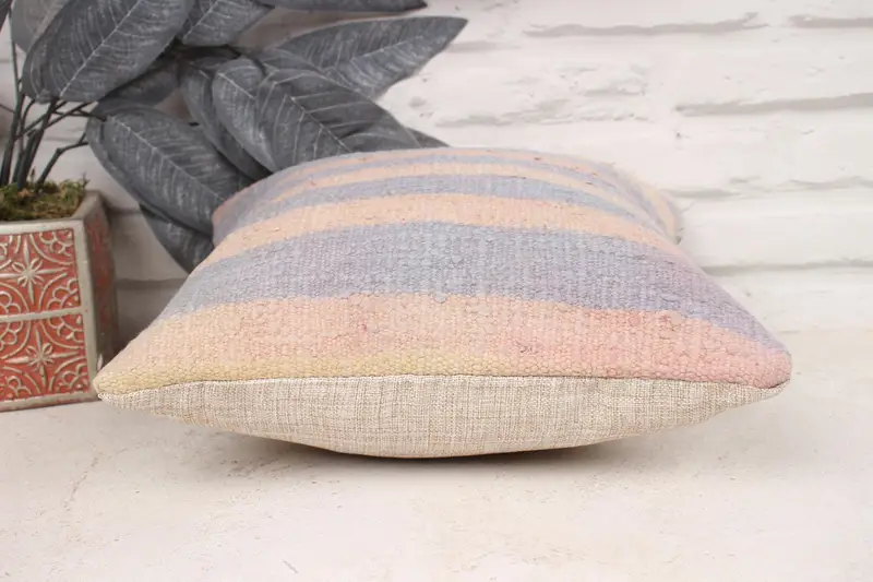 Interior Designer Pillow, Pillow for Couch, Turkish Kilim Pillow, Pillow Sham, Wholesale Pillow Cover, 12x12 Gray Cushion Cover - 5