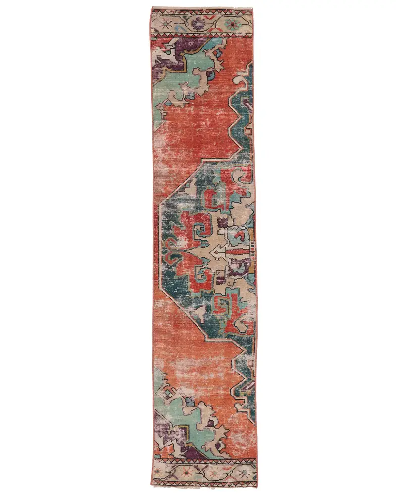 1,6x7,6 ft Turuncu Mavi Kamuflaj Halı, Benzersiz Desen