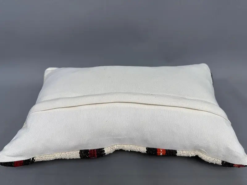 Throw Kilim Pillow, 12x20 White Pillow Case, Cushion, Kilim Rug Cushion Cover, Vintage Kilim Pillow, Turkish Bench Cushion, Interior Designer Pillow - 7