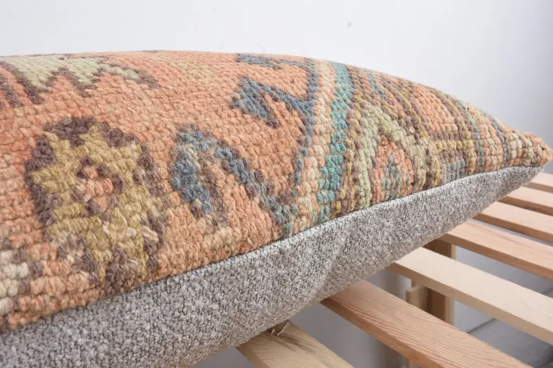Gift Pillow, Ethnical Kilim Rug Pillow, Retro Cushion, Outdoor Cushion Case, Pillow Cover, Kilim Cushion Sham, 16x48 Red Pillow Case - 7