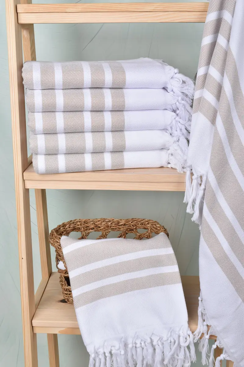Organic Beach Towel, Lightweight towel, Wedding Gift Ideas, 70x40 Cotton Herringbone Towel, Bachelor Bachelorette Party Favors, Large Turkish Towel - 3
