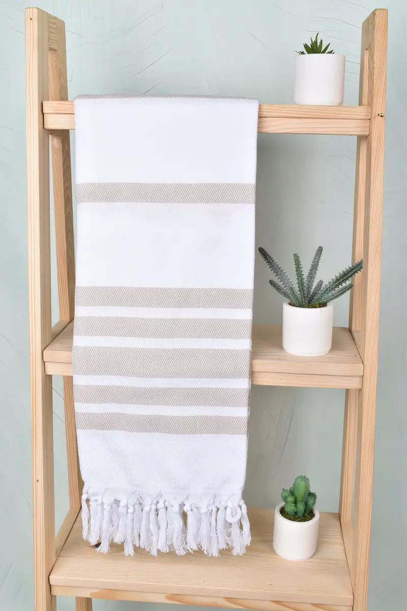 Organic Beach Towel, Lightweight towel, Wedding Gift Ideas, 70x40 Cotton Herringbone Towel, Bachelor Bachelorette Party Favors, Large Turkish Towel - 8