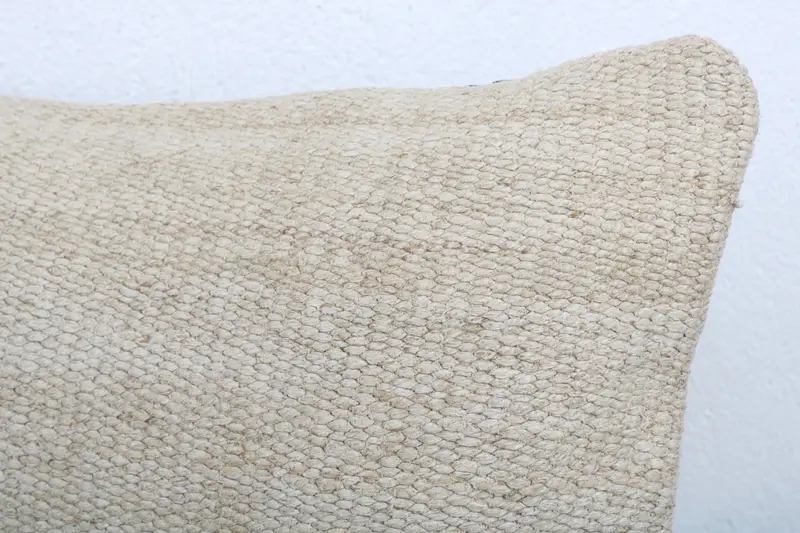 12x20 Beige Pillow Case, Gift Pillow, Turkish Bench Pillow Sham, Retro Pillow, Turkish Pillow, Pillow Sham, Handmade Kilim Cushion - 2