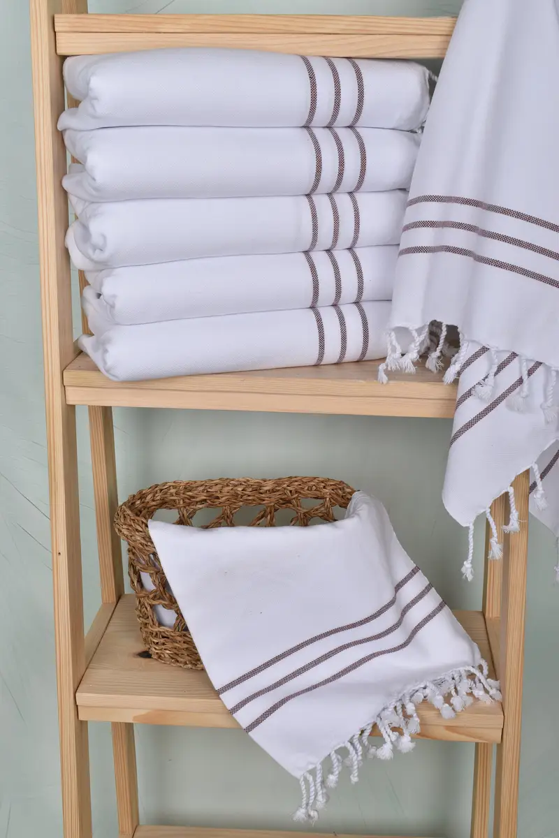 Custom Hand Towel, 40x24 Cotton Striped Towel, Personalized Hand Towel, Xmas Gifts, Spa Towel, Gift For Mom, Holiday Towel, Wedding Favors - 3