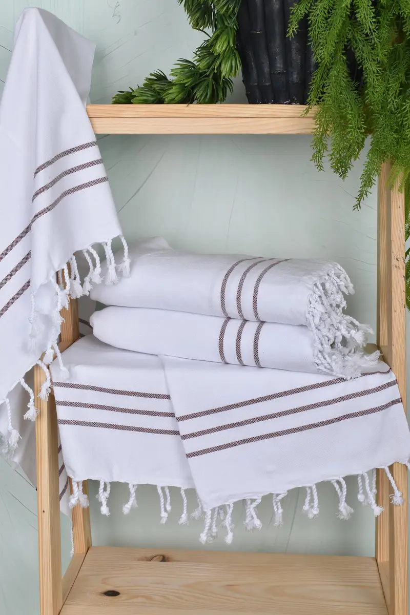 Custom Hand Towel, 40x24 Cotton Striped Towel, Personalized Hand Towel, Xmas Gifts, Spa Towel, Gift For Mom, Holiday Towel, Wedding Favors - 6