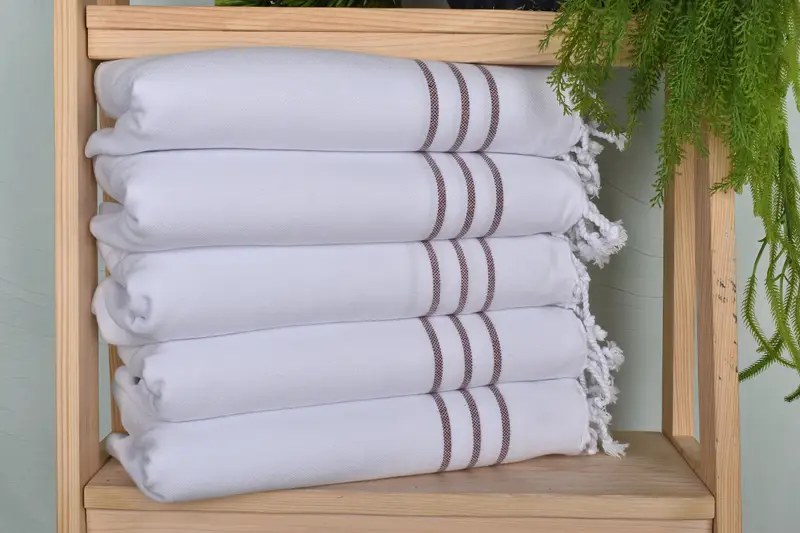 Custom Hand Towel, 40x24 Cotton Striped Towel, Personalized Hand Towel, Xmas Gifts, Spa Towel, Gift For Mom, Holiday Towel, Wedding Favors - 1