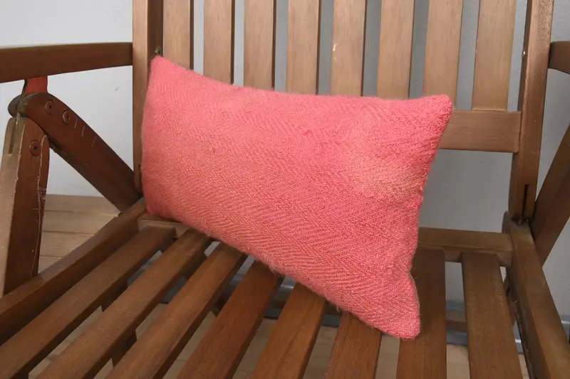 Authentic Cushion, Pillow Case, Vintage Pillow, 8x16 Red Cushion Case, Kilim Pillow Cover, Interior Designer Pillow, Sofa Bolster Cushion Case - 3