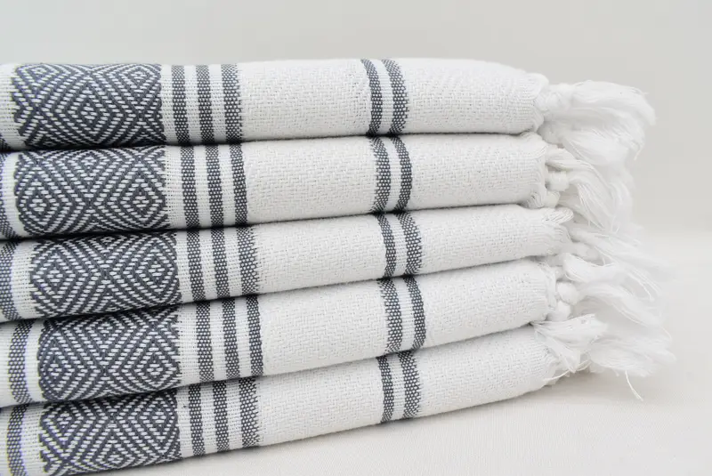 Türkischer Geschirrtuch, 40x18 Baumwolldiamanttuch, Monogramm Handtuch, Strandthema Junggeselle Party, türkisches Handtuch Handtuch, benutzerdefiniertes Geschirrtuch - 4