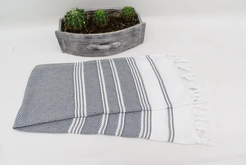Türkischer Geschirrtuch, 40x18 Baumwolldiamanttuch, Monogramm Handtuch, Strandthema Junggeselle Party, türkisches Handtuch Handtuch, benutzerdefiniertes Geschirrtuch - 7