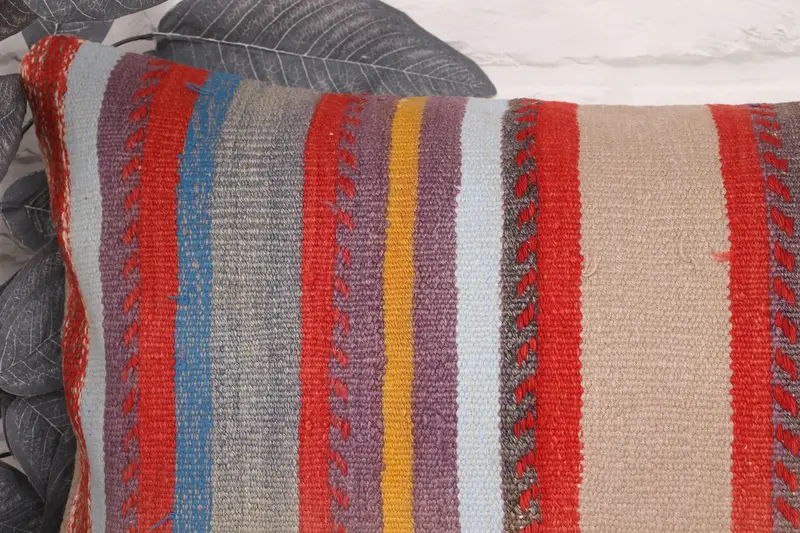 16x24 Blue Pillow Sham, Kilim Pillow, Antique Pillows, Home Decor Pillow, Aztec Cushion Cover, Pattern Throw Pillow Cover, Pillow Sham - 2