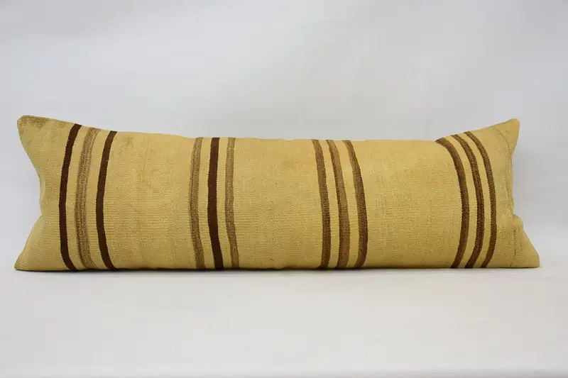 Christmas Cushion Cover, Kilim Cushion Sham, Handmade Kilim Cushion, Pillow Case, 16x48 Beige Pillow Case, Interior Designer Pillow - 4