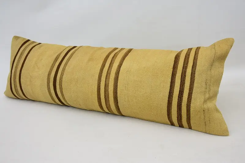 Christmas Cushion Cover, Kilim Cushion Sham, Handmade Kilim Cushion, Pillow Case, 16x48 Beige Pillow Case, Interior Designer Pillow - 5