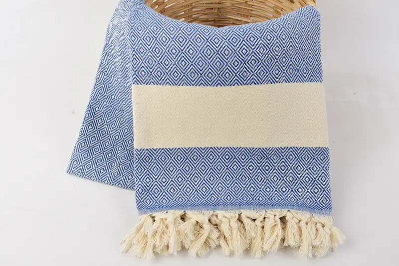 Customized Turkish Blanket, Bedspread, 96x80 Cotton Diamond Towel, Bridal Shower Gift, Personalized Gifts, Bridesmaid Gift, Beach Theme Wedding Gift - 6