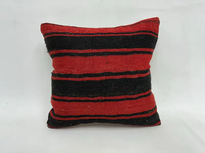 18x18 Red Pillow Case, Pillow for Couch, Vintage Pillow, Customized Pillow Cover, Pillow Cover, Turkish Pillow, Nomadic Pillow Cover - 1
