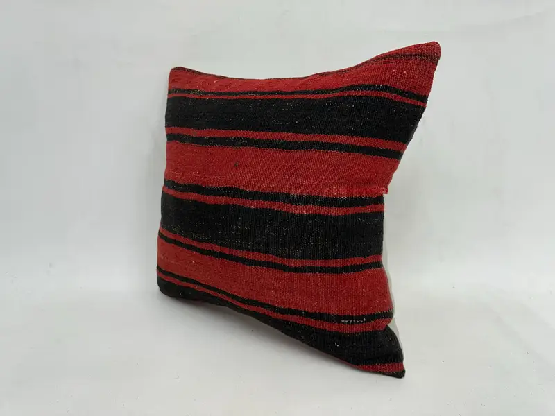 18x18 Red Pillow Case, Pillow for Couch, Vintage Pillow, Customized Pillow Cover, Pillow Cover, Turkish Pillow, Nomadic Pillow Cover - 4