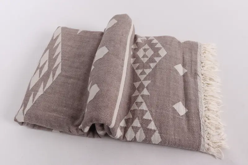 Turkish Blanket, Personalized Gifts, Turkish Tablecloth, Halloween Gifts, 70x60 Cotton Geometric Towel, Turkish Throw Blanket, Boho Throw Blankets - 6
