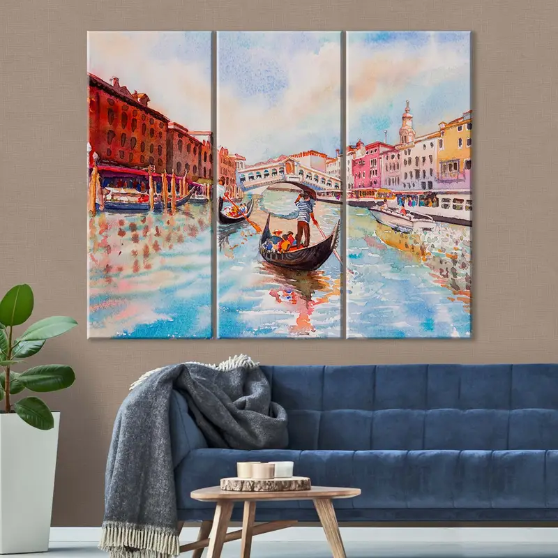 Venice Wall Art, Oil Painting, Landscaper Wall Art, Italy Wall Decor, Wall Art Canvas, Venice Cityscape, Grand Canal Canvas, Venice Print, - 2