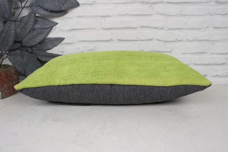 Antique Pillows, Kilim Pillow, Luxury Pillow Cover, Seat Pillow Case, Tapestry Cushion, Cushion, Interior Designer Pillow, 12x24 Green Cushion - 5