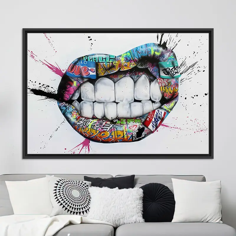 Moderne Zahnkunst: Bedruckte Leinwand für elegante Inneneinrichtung