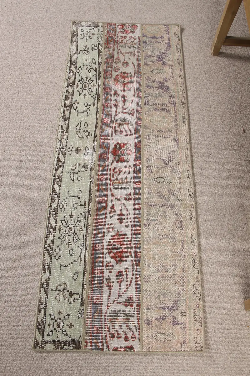 Yeşil Fas Halısı, 1.8x5 ft Zarif Ev Dekoru