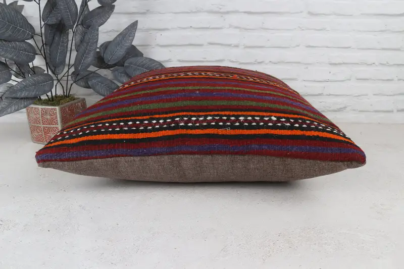 Interior Designer Pillow, Kilim Cushion Sham, Pastel Cushion Cover, Boho Pillow Sham Cover, 22x22 Green Pillow, Cushion Cover - 6