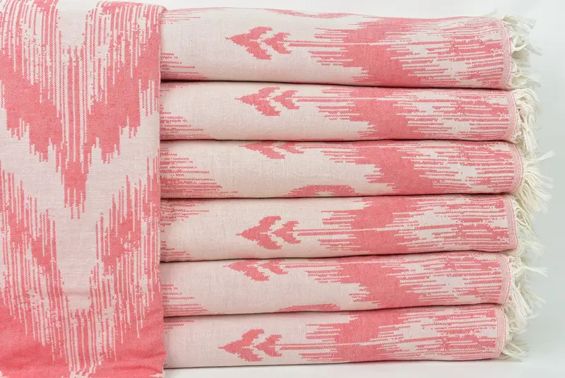 Customized Turkish Blanket, Custom Blanket, 90x76 Cotton Patterned Towel, Decorative Blanket, Bridesmaid Gifts, Customized Throw Blankets - 2