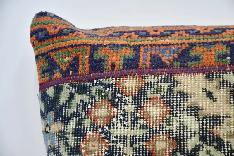 Turkish Pillow, Vintage Pillow, Indoor Cushion Case, Turkish Kilim Pillow, Pillow Sham, 24x24 Beige Pillow Cover - 2