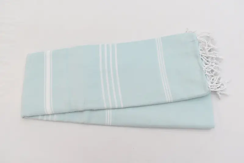 Custom Shower Curtain, Personalized Blanket, Woven Blanket, Personalized Gifts, Cotton Bedspread, Turkish Cotton Blanket, 96x80 Cotton Striped Towel - 2