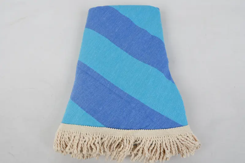 Turkish beach towel, Personalized Gift For Her, Wedding Favors, Bridesmaid Towel, Personalized Bridesmaid Gift, 64x64 Cotton Striped Round Towel - 7