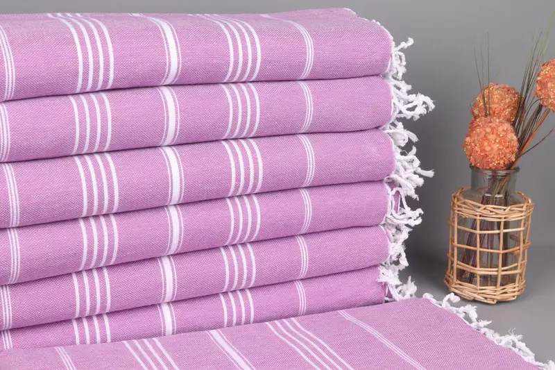 Personalized Embroidered Beach Towel Organic Cotton, Beige, 40x71 Inches