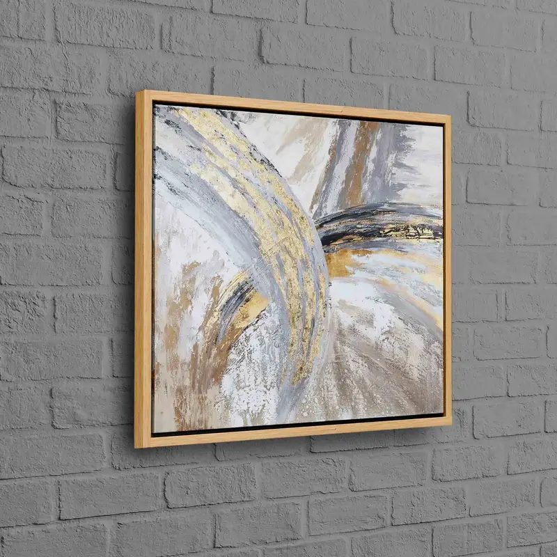 ゴールデンマーブルコンテンポラリーキャンバス：モダンでラグジュアリーな抽象アートプリント